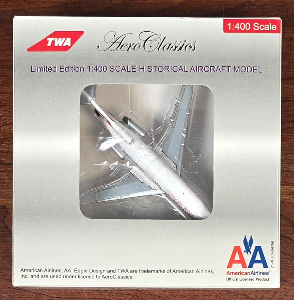 Aero Classics TWA American Airlines Adult Collectible Aircraft Model N833TW
